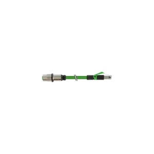 Złącze żeńskie M12, kod D, RM / RJ45, męskie 0° 7000-44851-7940065 Premium
