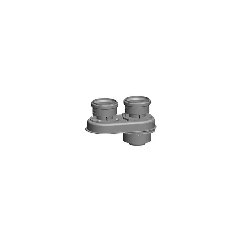 Adapter przyłączeniowy DN60/100 na 2xDN80 do wyprowadzenia spalin do przewodu spalinowego do szachtu oraz doprowadzenia powietrza do spalania Obniżka ceny